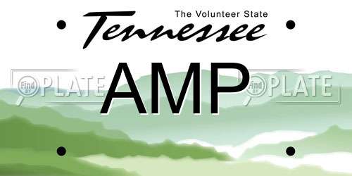 AMP Tennessee License Plate