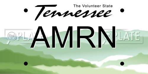 AMRN Tennessee License Plate