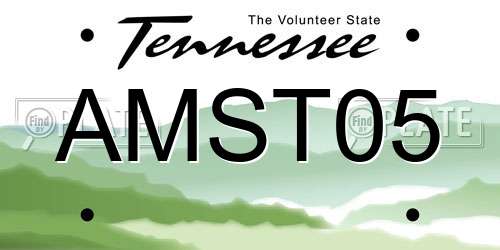 AMST05 Tennessee License Plate