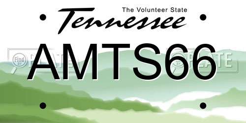 AMTS66 Tennessee License Plate
