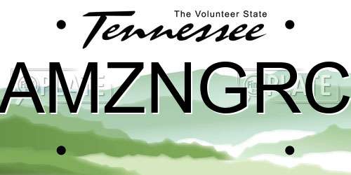 AMZNGRC Tennessee License Plate