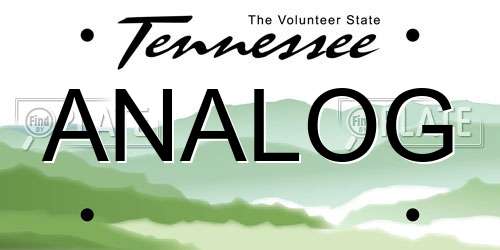 ANALOG Tennessee License Plate