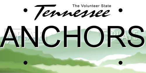 ANCHORS Tennessee License Plate