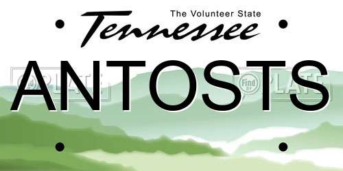 ANTOSTS Tennessee License Plate