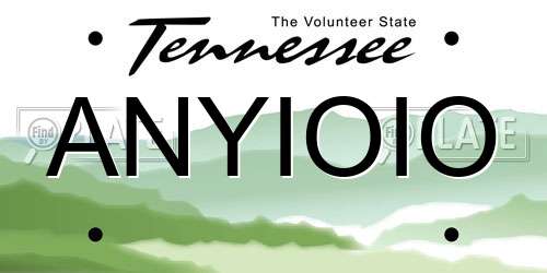 ANYIOIO Tennessee License Plate