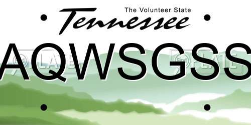 AQWSGSS Tennessee License Plate