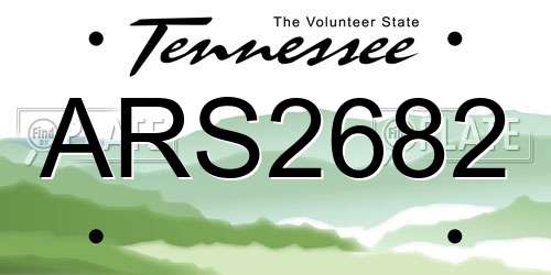 ARS2682 Tennessee License Plate