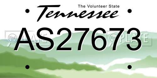 AS27673 Tennessee License Plate
