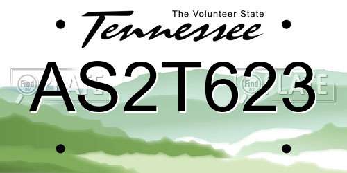AS2T623 Tennessee License Plate