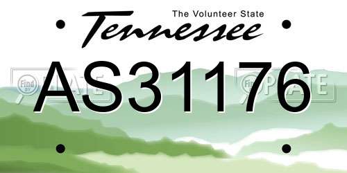 AS31176 Tennessee License Plate