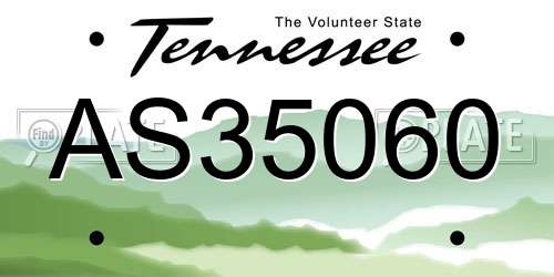 AS35060 Tennessee License Plate