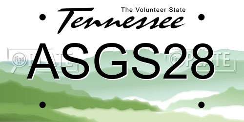 ASGS28 Tennessee License Plate
