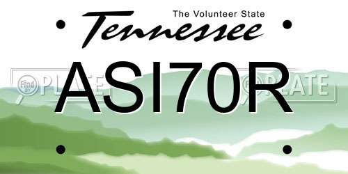 ASI70R Tennessee License Plate