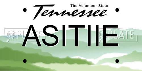 ASITIIE Tennessee License Plate