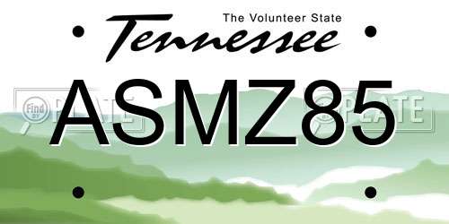 ASMZ85 Tennessee License Plate