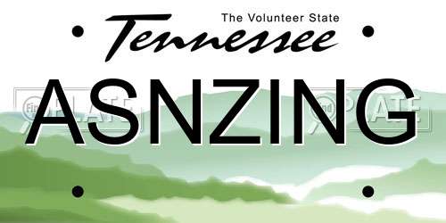 ASNZING Tennessee License Plate