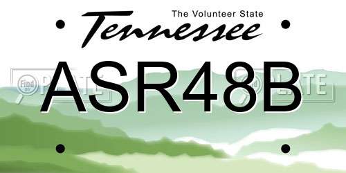 ASR48B Tennessee License Plate