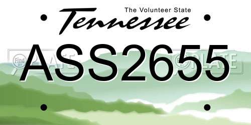 ASS2655 Tennessee License Plate