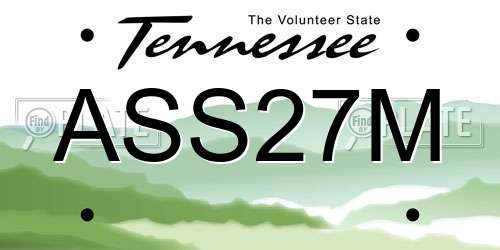 ASS27M Tennessee License Plate