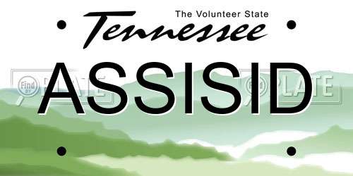ASSISID Tennessee License Plate