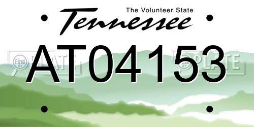 AT04153 Tennessee License Plate