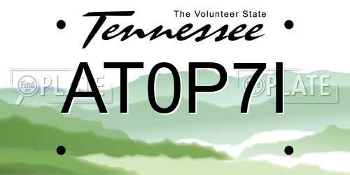 AT0P7I Tennessee License Plate