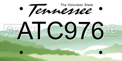 ATC976 Tennessee License Plate