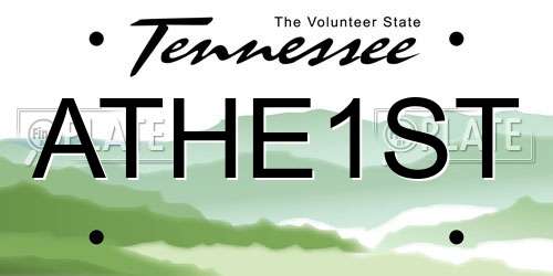 ATHE1ST Tennessee License Plate