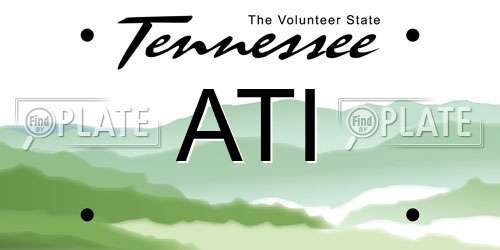 ATI Tennessee License Plate