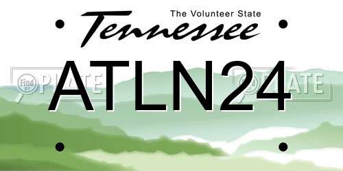 ATLN24 Tennessee License Plate