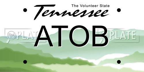 ATOB Tennessee License Plate