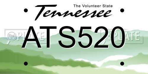 ATS520 Tennessee License Plate