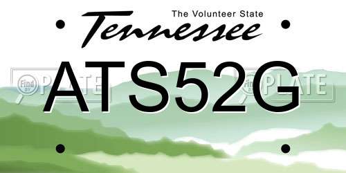 ATS52G Tennessee License Plate