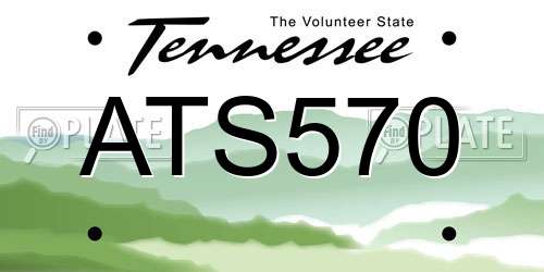 ATS570 Tennessee License Plate