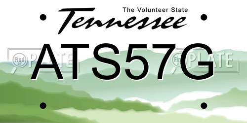 ATS57G Tennessee License Plate