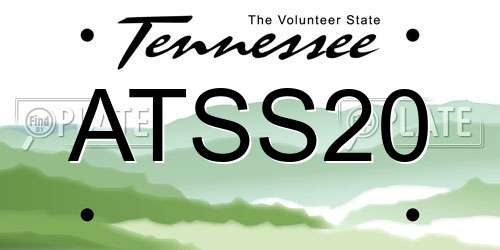 ATSS20 Tennessee License Plate
