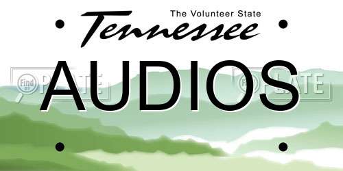 AUDIOS Tennessee License Plate