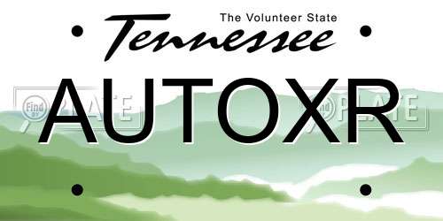 AUTOXR Tennessee License Plate