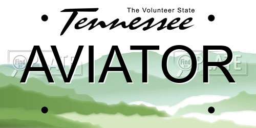 AVIATOR Tennessee License Plate