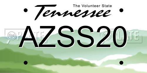 AZSS20 Tennessee License Plate