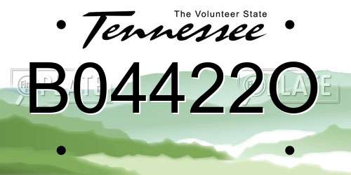B04422O Tennessee License Plate