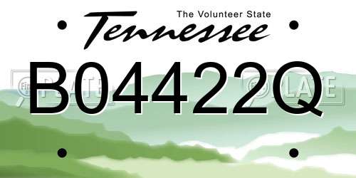 B04422Q Tennessee License Plate