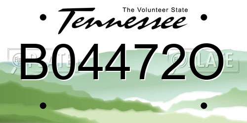 B04472O Tennessee License Plate
