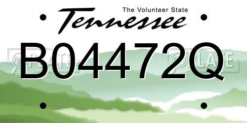 B04472Q Tennessee License Plate