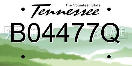B04477Q Tennessee License Plate