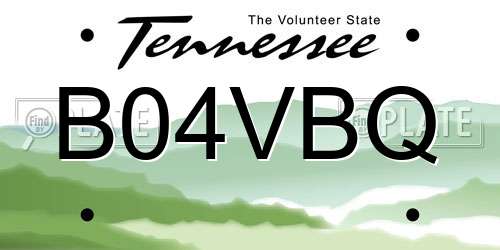 B04VBQ Tennessee License Plate