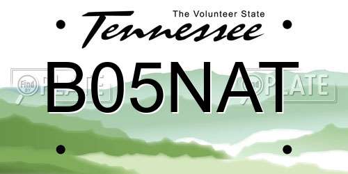 B05NAT Tennessee License Plate