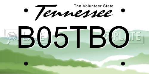 B05TBO Tennessee License Plate