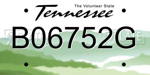 B06752G Tennessee License Plate