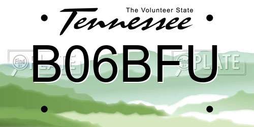 B06BFU Tennessee License Plate